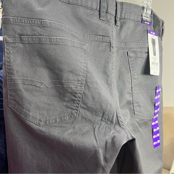 NWT‎ BUFFALO David Bitton Tall Gray Men Pants 40x30 Slim Straight Stretch Cotton - Picture 5 of 11